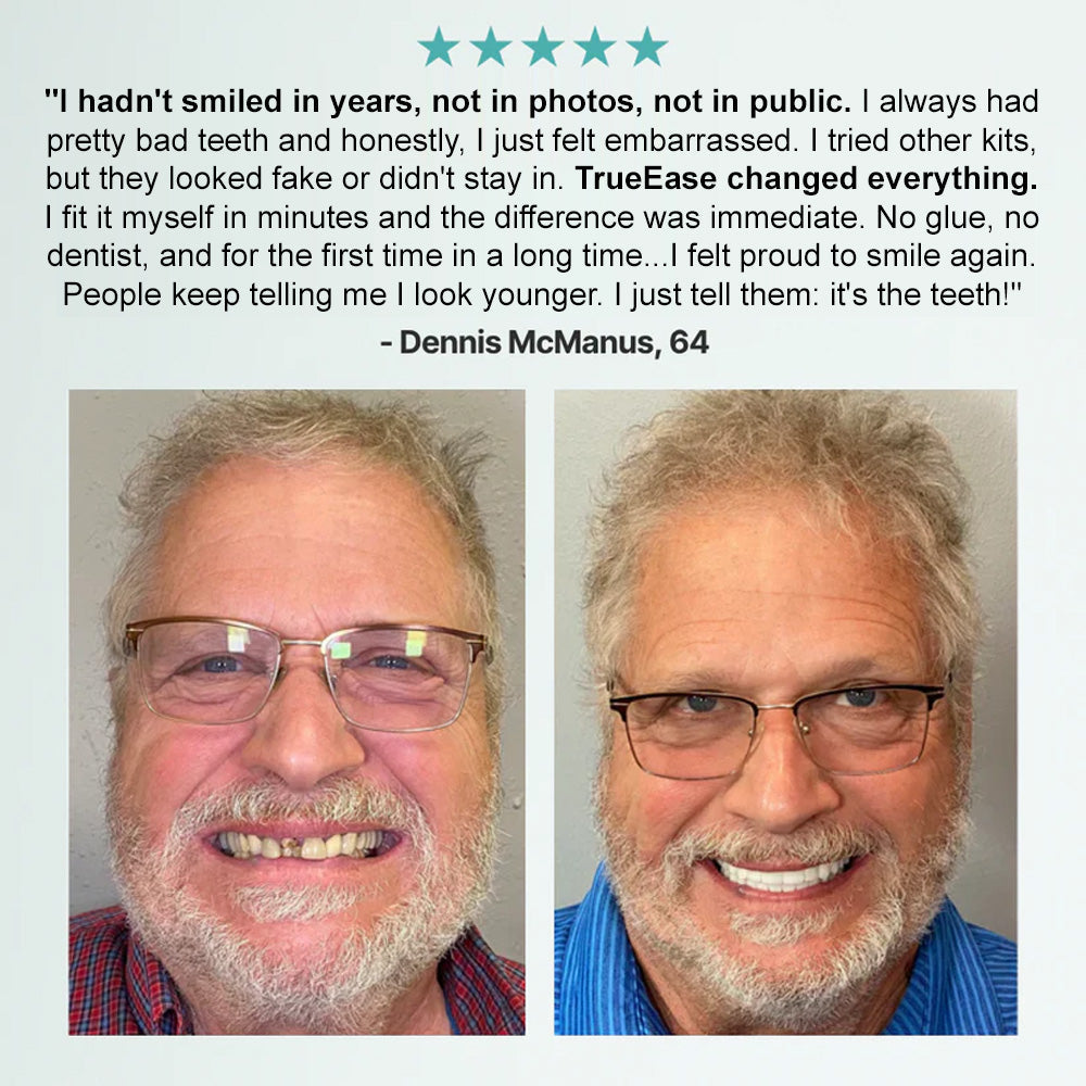 （Last day 50% off）DarkFairy™ 𝗔𝗱𝘃𝗮𝗻𝗰𝗲𝗱 𝗖𝘂𝘀𝘁𝗼𝗺𝗶𝘇𝗲𝗱 𝗙𝘂𝗹𝗹 𝗗𝗲𝗻𝘁𝘂𝗿𝗲 𝗦𝗲𝘁  （Clinically backed comfort-fit dentures —  Trusted by 12,000+  users for all-day comfort.）