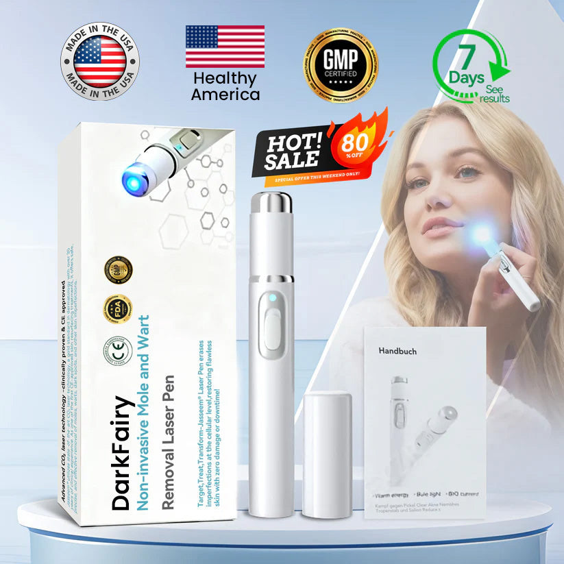 （Last day 50% off）DarkFairy™ Medical-Grade Laser Pen 🌏 (Powered by CO₂ laser technology – effectively removes moles, warts, skin tags, pigmentation spots, and other skin imperfections)🔥